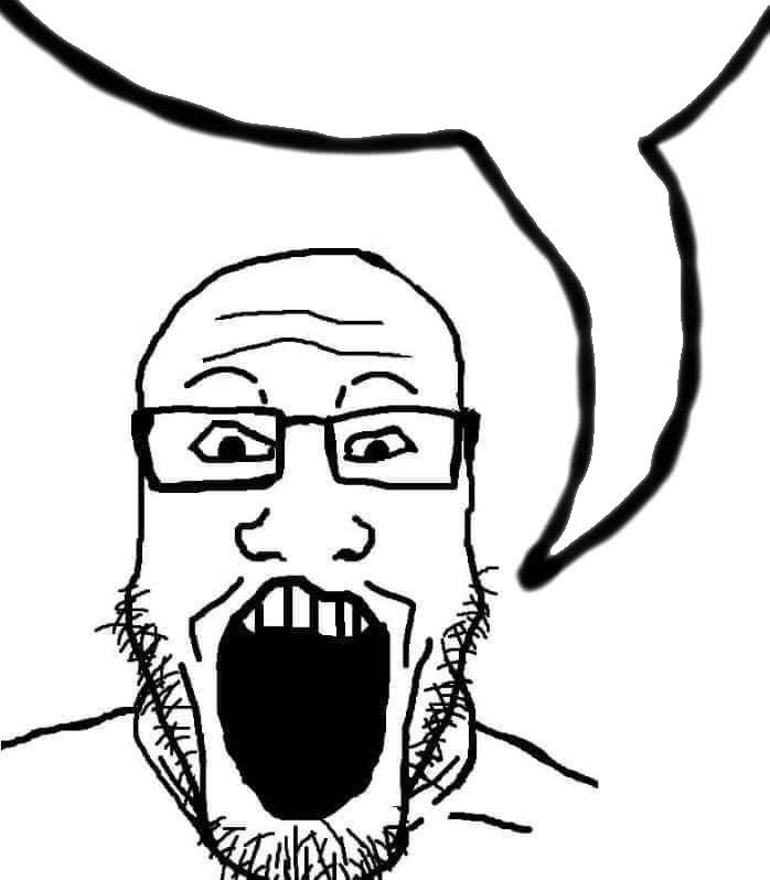 4815018 50   glasses open mouth soyjak speech bubble stubble variant markiplier soyjak