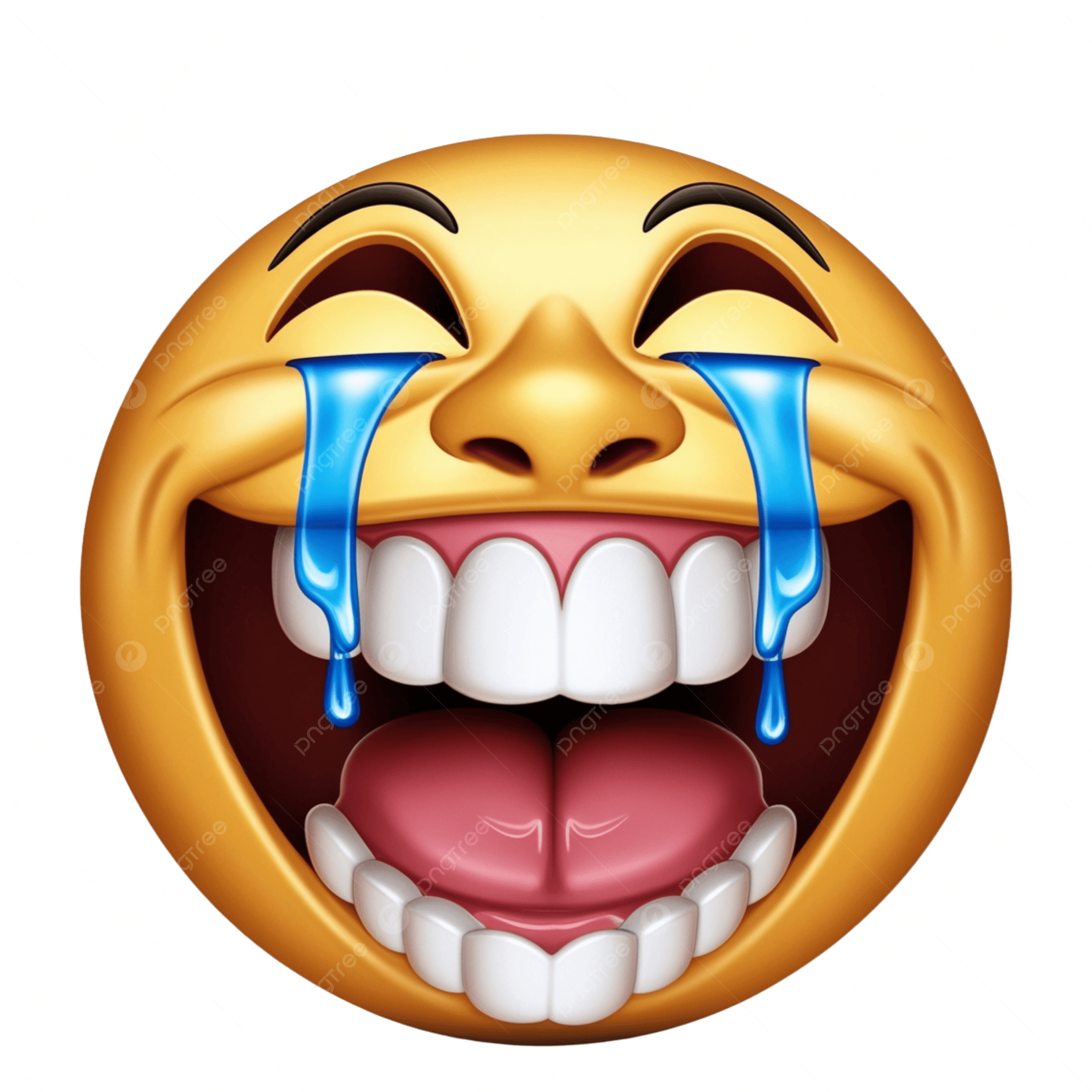Pngtree laughing emoji with tears of joy png image 20530807