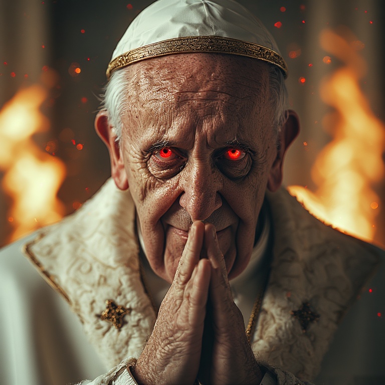 Pope francis shushing glowing  3