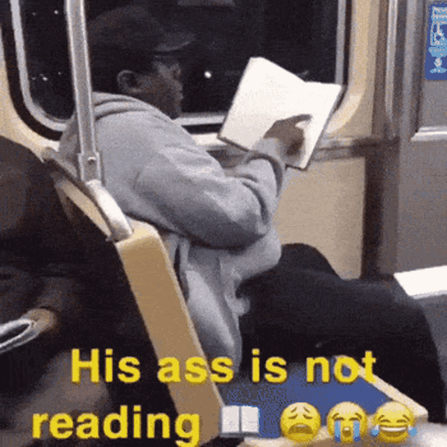 Pieceofmani he is not reading