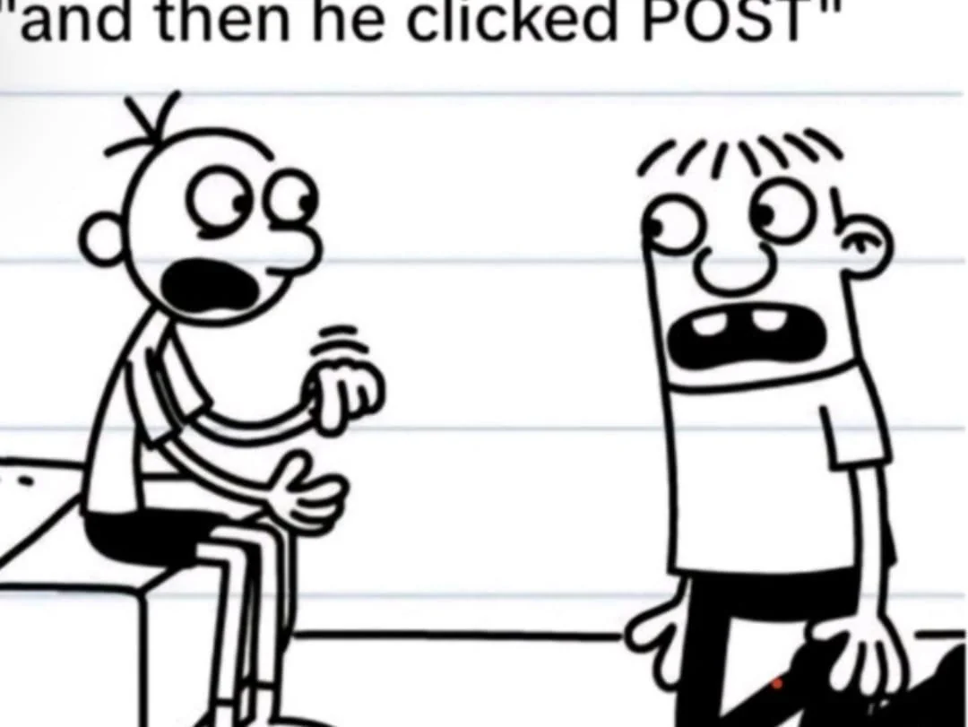 The and the he clicked post meme originated from page 30 of v0 u5h9cyy2ufif1