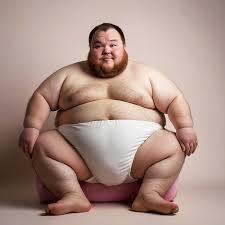Fat man in a diaper - AI Image ...