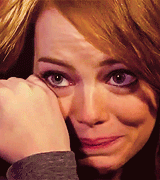 Crying while reading gif