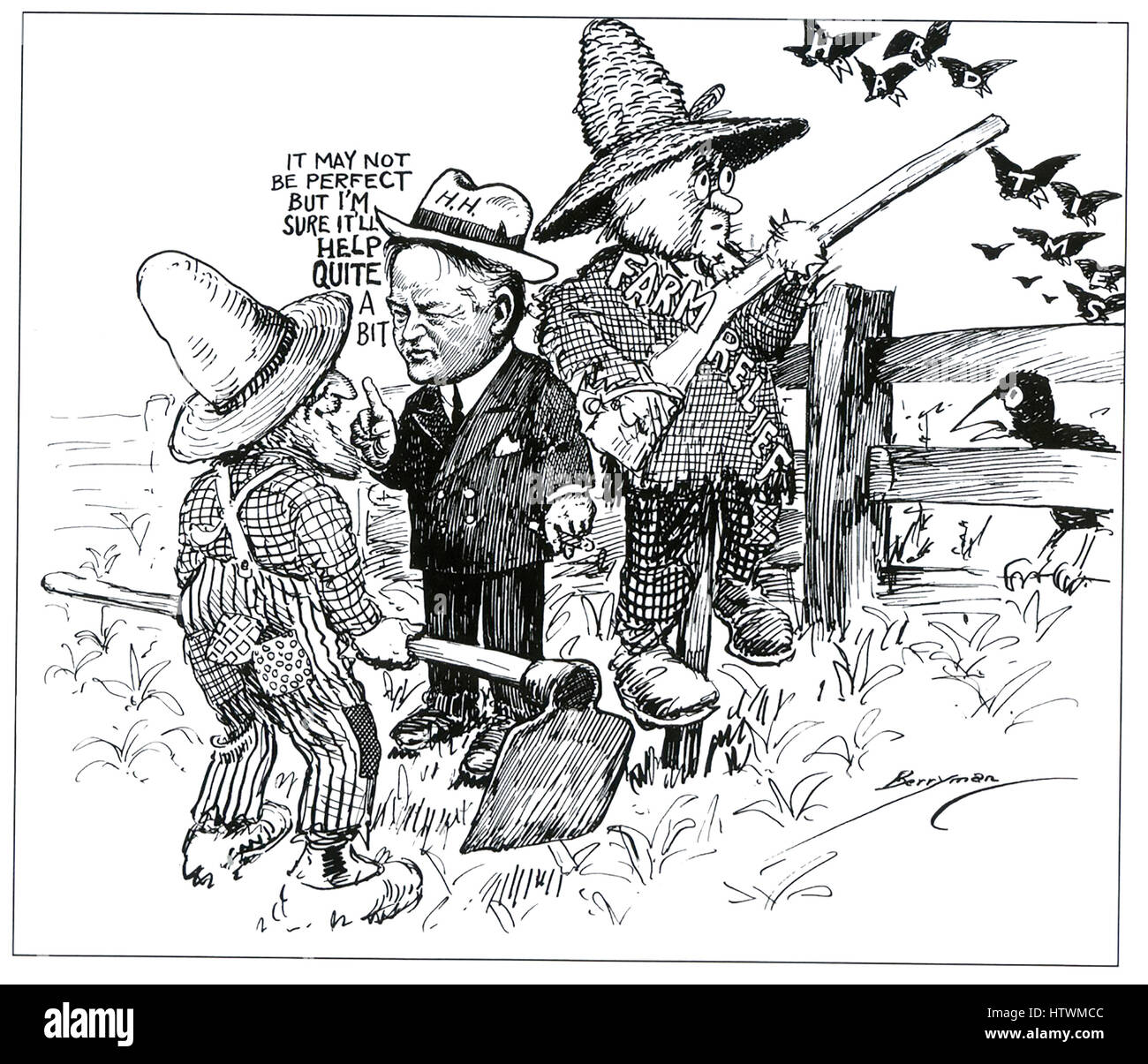 Herbert hoover 1874 1964 the us president is satirised in this 1929 HTWMCC