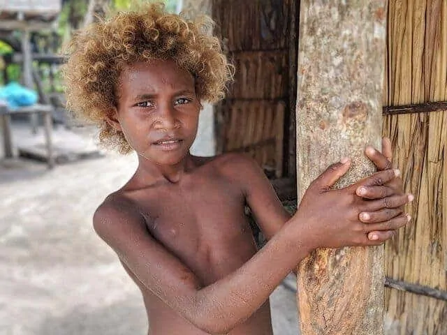 Blonde Youth People of the Solomon Islands c MakeTimeToSeeTheWorld