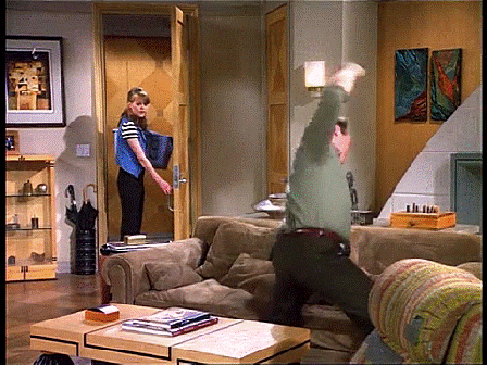 Frasier punching the couch