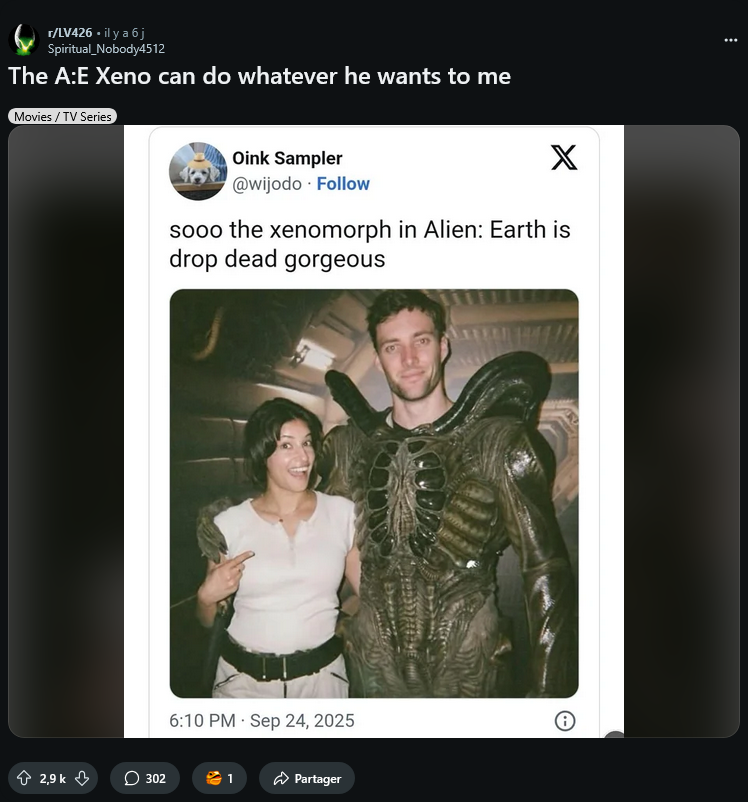 Screenshot 2025 10 02 at 17 49 04 The A E Xeno can do whatever he wants to me r LV426