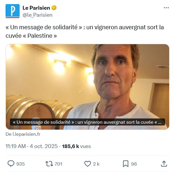 Screenshot 2025 10 05 at 11 30 18 Le Parisien sur X  Un message de solidarit  un vigneron a