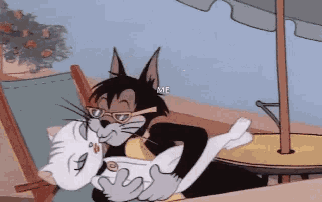 Tom and jerry kissing