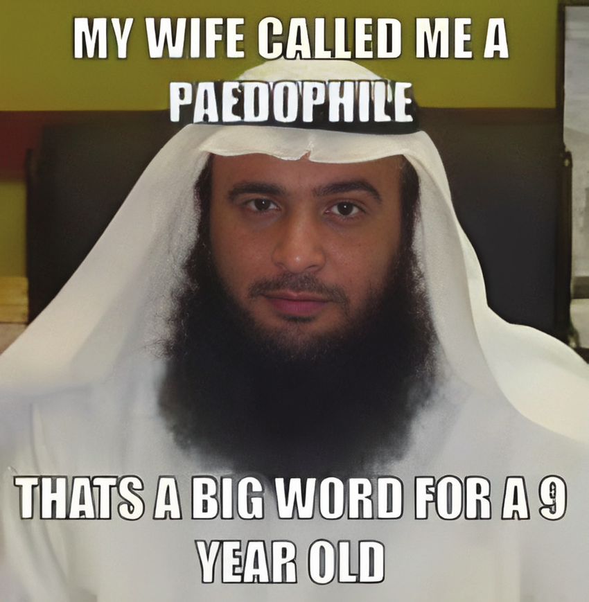 Meme that represents Muslim women and girls as oppressedppm