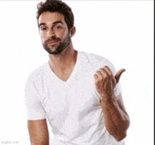 Guy pointing