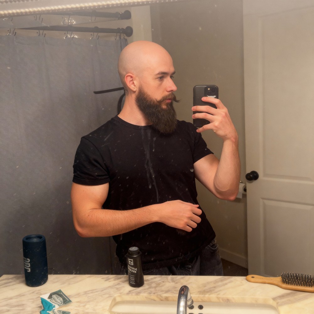 Seedream 4 high res fal a Make this guy bald 4 Seedream 4 high res fal a Make this guy bald 4