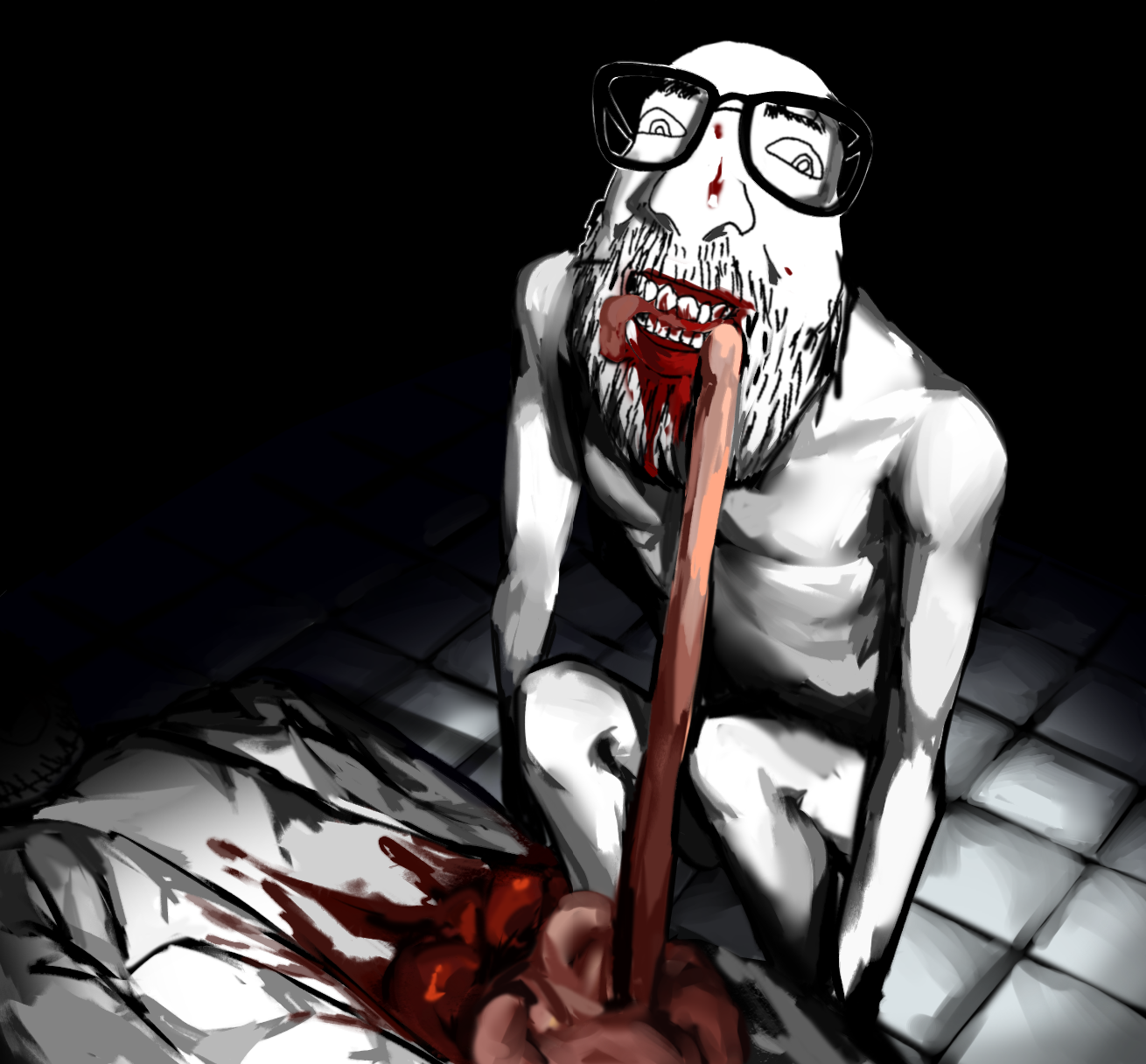 SoyBoorucom   141737   artist shemmysloota beard black background blood cannibalism corpse di SoyBoorucom   141737   artist shemmysloota beard black background blood cannibalism corpse di