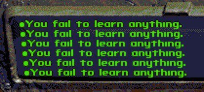 You fail to learn anything You fail to learn anything