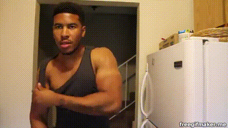 Day 13 Of L0WTIERG0D's reign as a Street Fighter Veteran. Here he is in his kitchen. - Imgur.gif