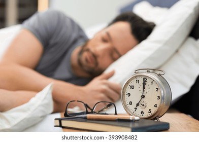 Young man sleeping his bedroom 260nw 393908482