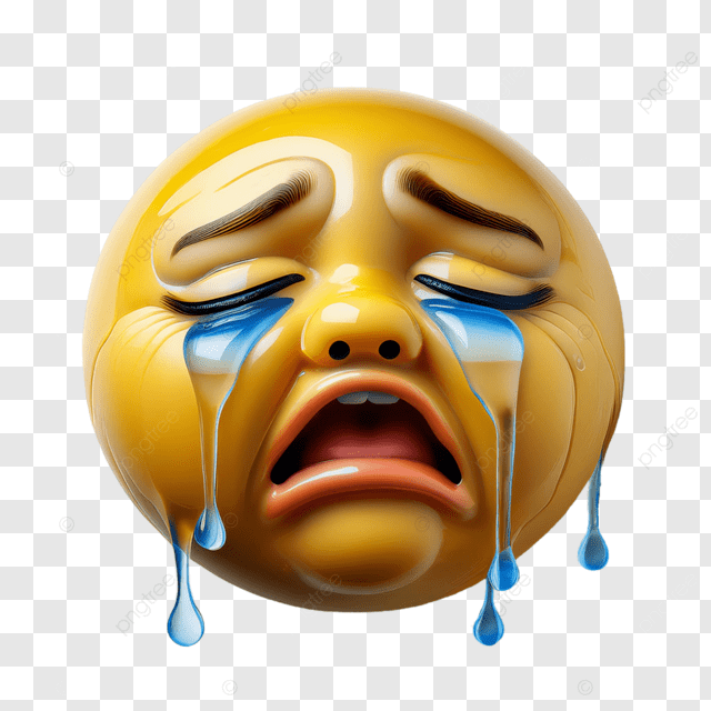 Pngtree crying face emoji isolated on white background png image 13738425