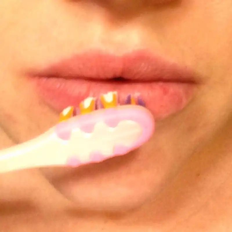 If you have extremely chapped lips you can scrub softly with a soft toothbrush do not use a f