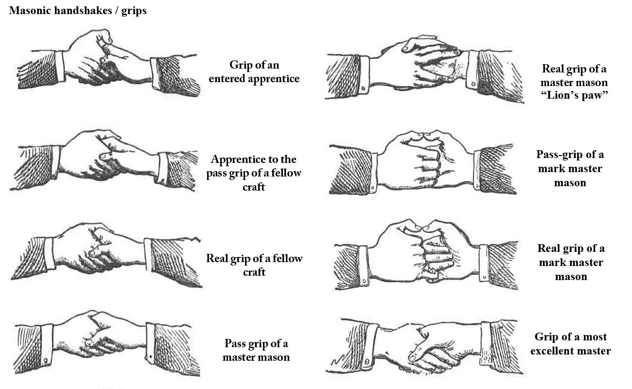 Freimaurer freemason handshake