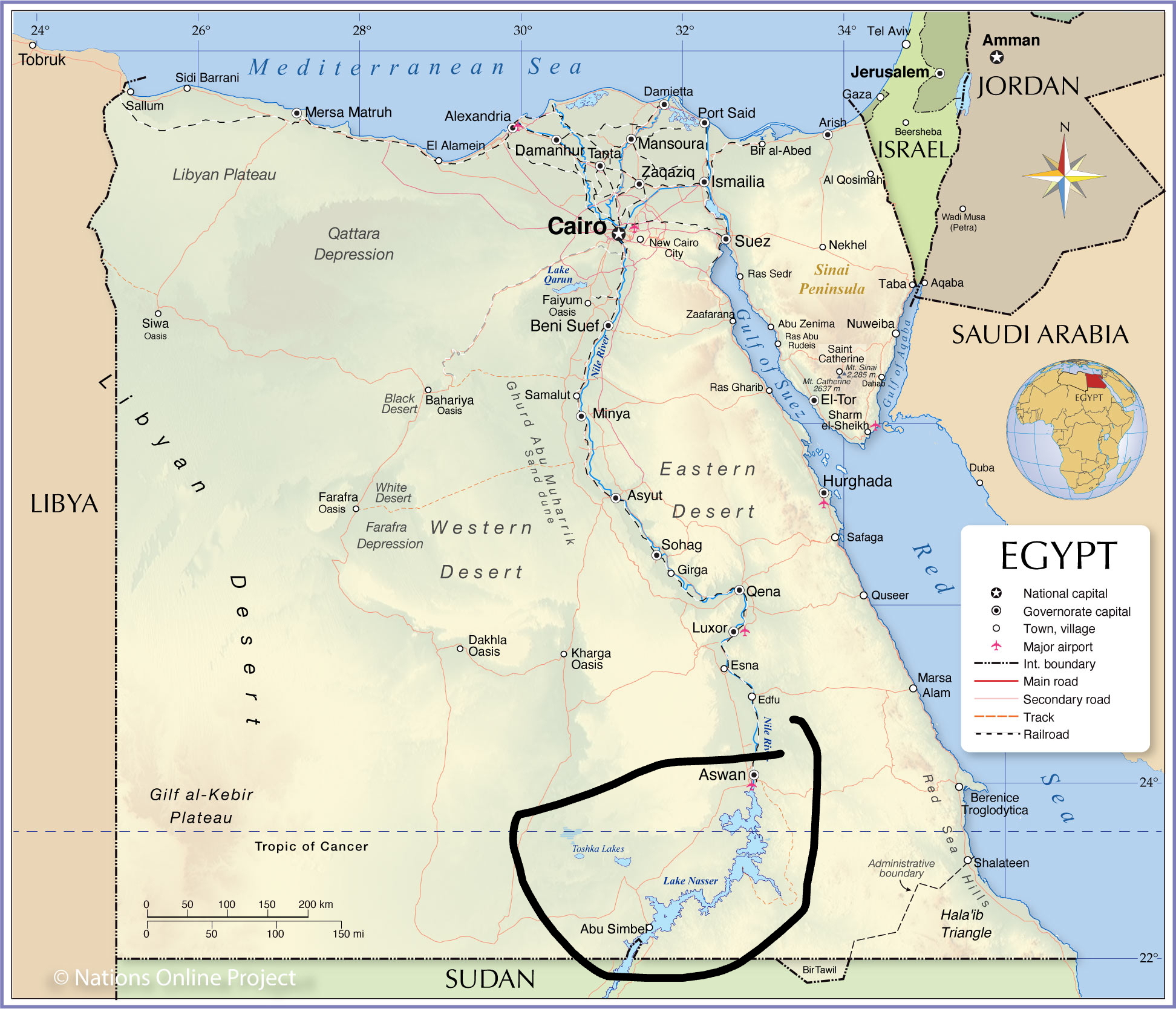 Egypt map