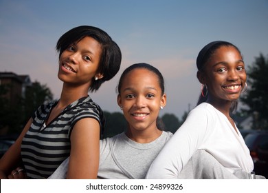 Three beautiful smiling teenage african 260nw 24899326