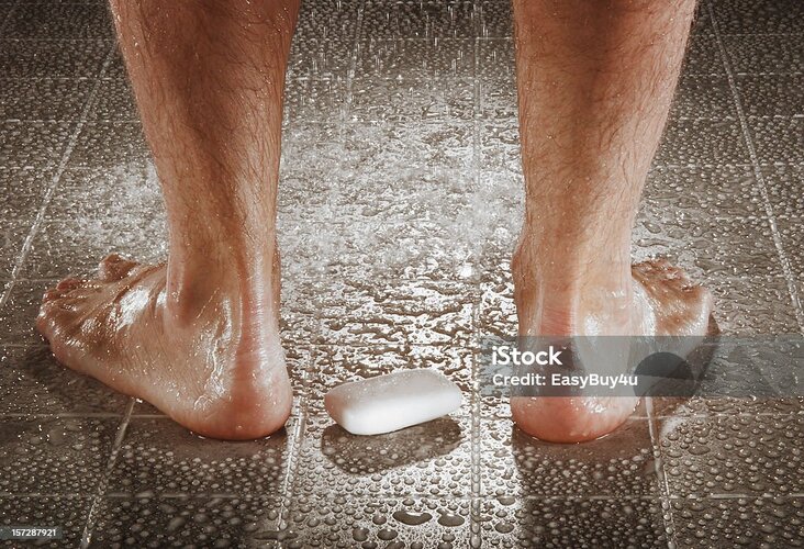 Dropping the soap 419787643