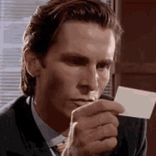 Patrick bateman card scene