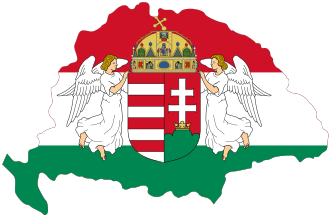 Kingdom of Hungary flag map
