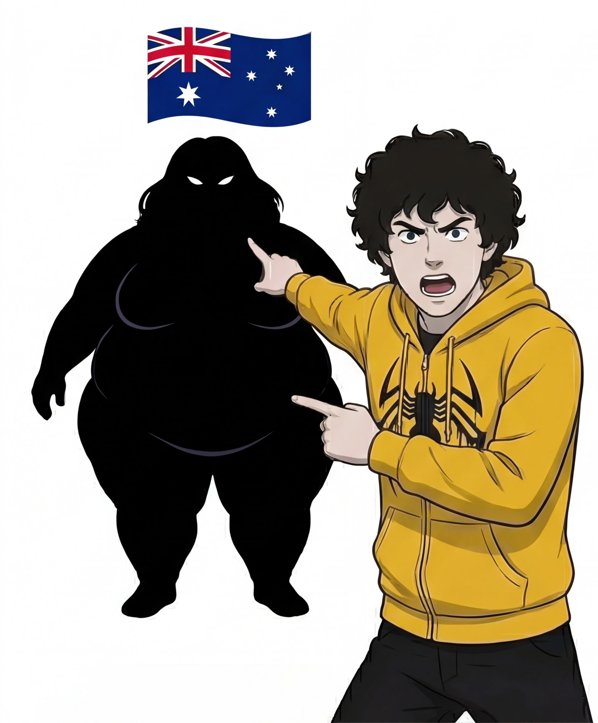 Brendio Pointing at Tahlia