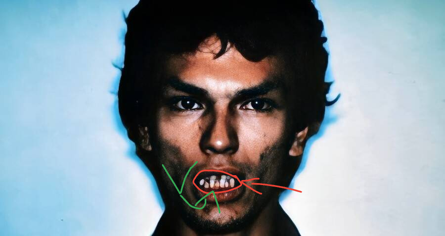 Richard ramirez teeth mugshot