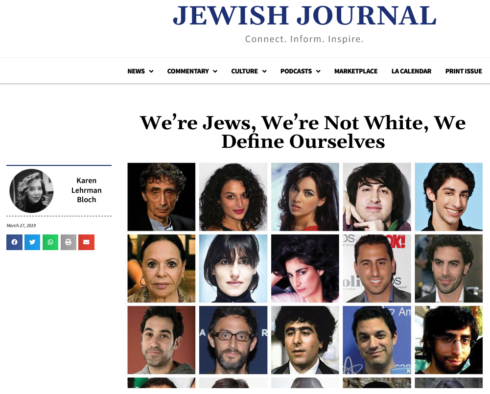 Hasbara Propaganda Were Jews Were Not White We Define Ourselves