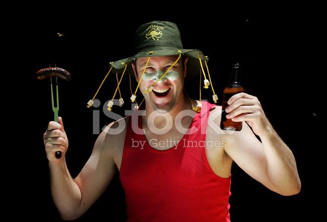 5010867 australian man at a bbq