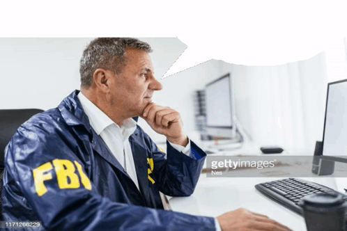 Speech bubble fbi agent