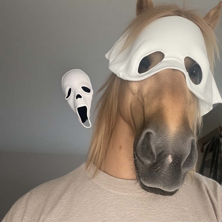 A casual photo of Horse wearin 1