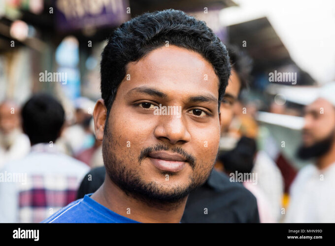 Dhaka bangladesh february 24 2017 portrait of a young bangladeshi man at sadarghat terminal in
