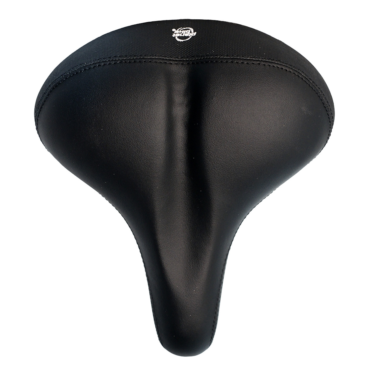 Comfort web spring bike seat womens black top view  47044