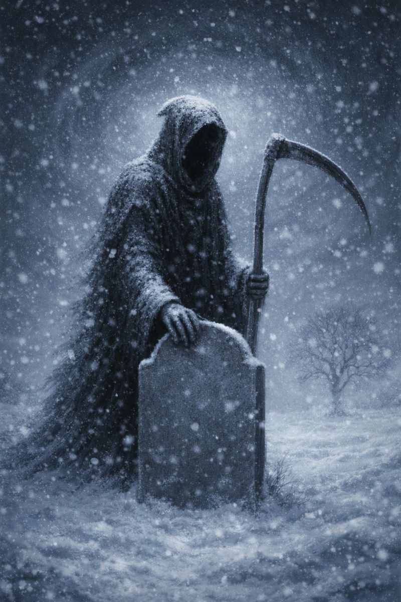 Snowy grave