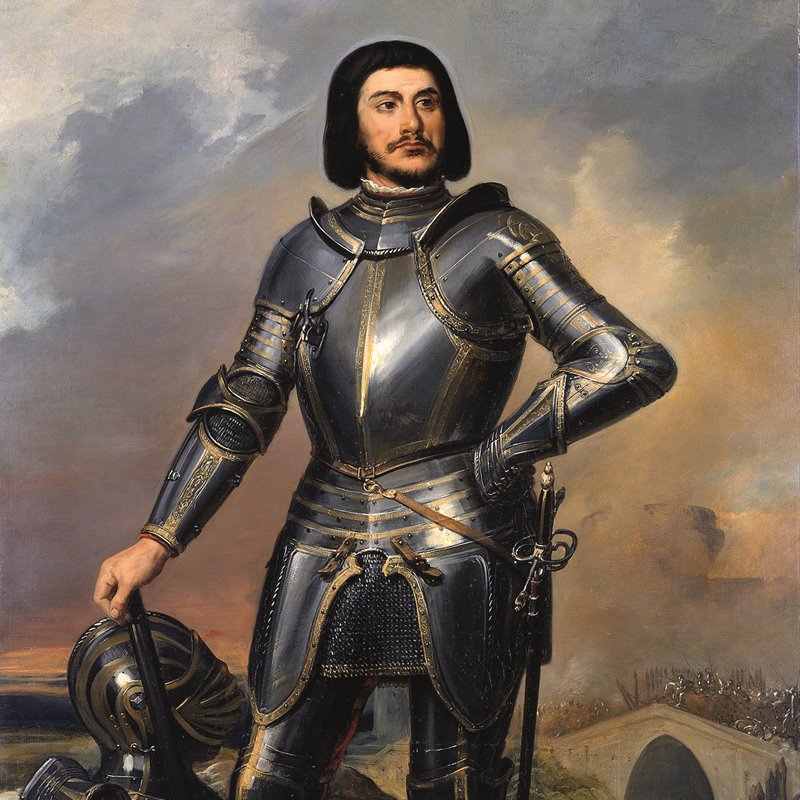 Gilles de rais con indosso larmatura ritratto idealizzato 1834 grande trianon versailles 03b0a