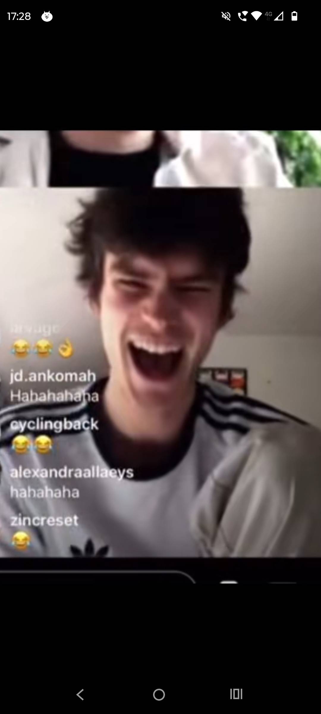Elias laughing