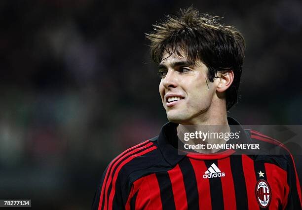 A c milans brazilian midfielder kaka attends the uefa champions league group d qualification 1