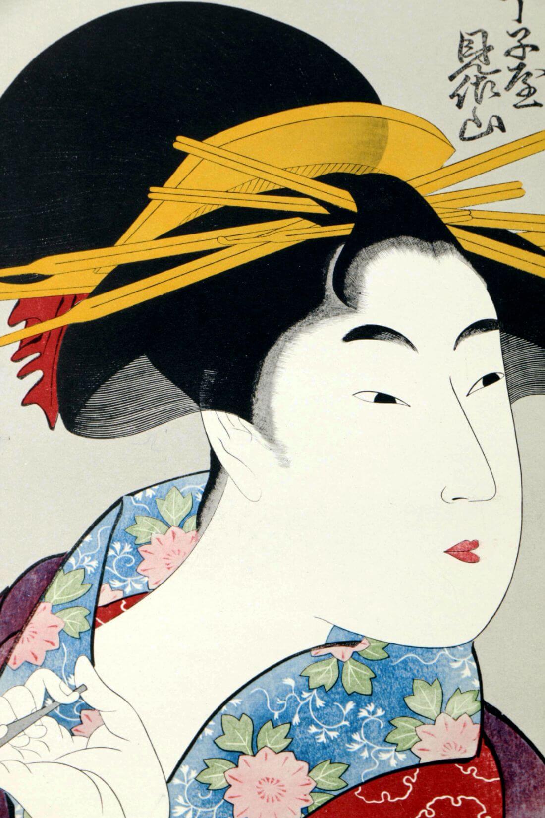 PortraitOfAWoman KitagawaUtamaro JapaneseEdoperiodUkiyo eWoodblockPrintArtPainting 1a8867f5 04