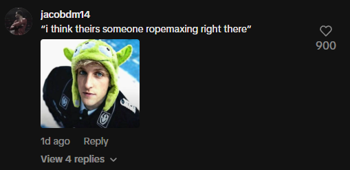 I think theres someone ropemaxxing right theree
