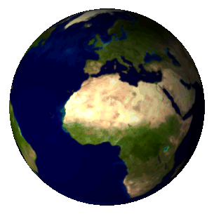 Rotating earth large transparent 1