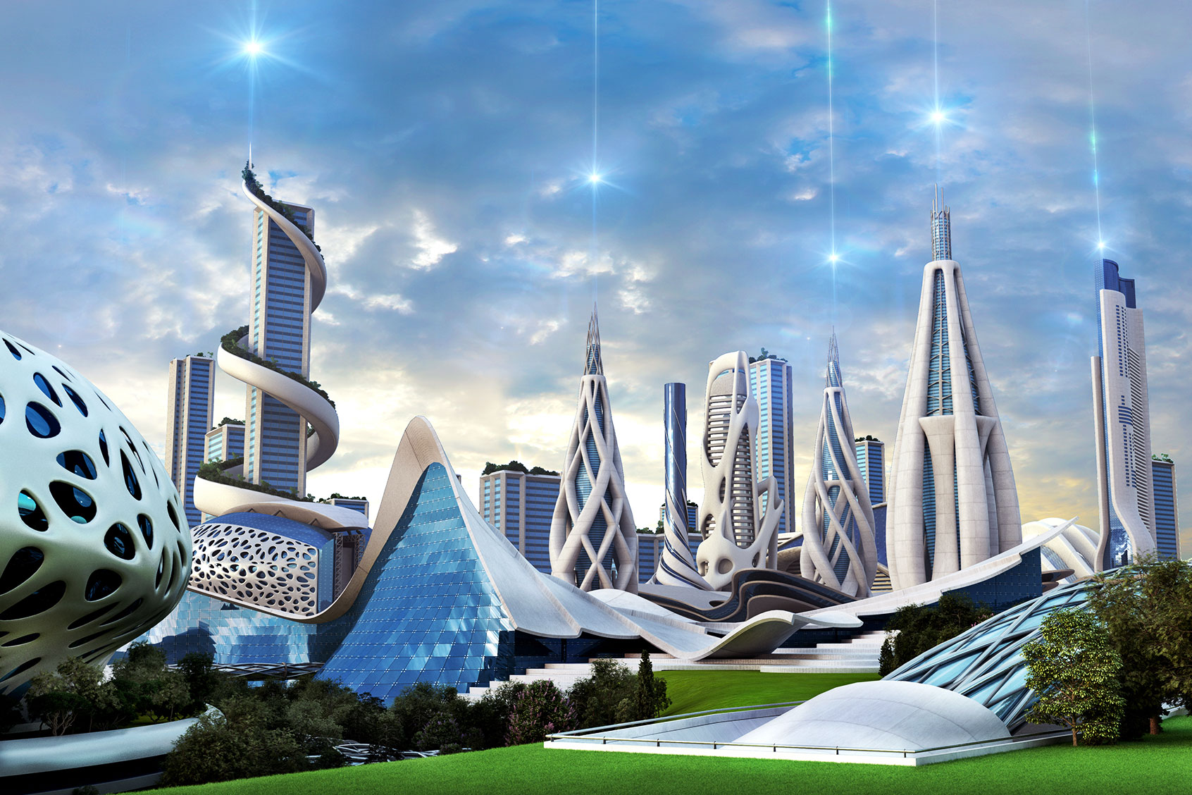 Futuristic city 1136403140