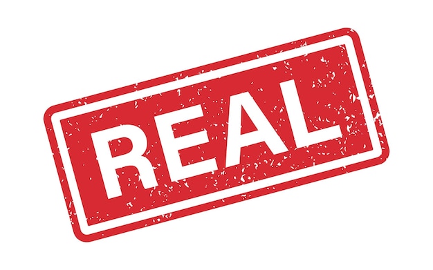 Real word grunge rubber stamp media documents real sign sticker symbol truth grunge red vintag