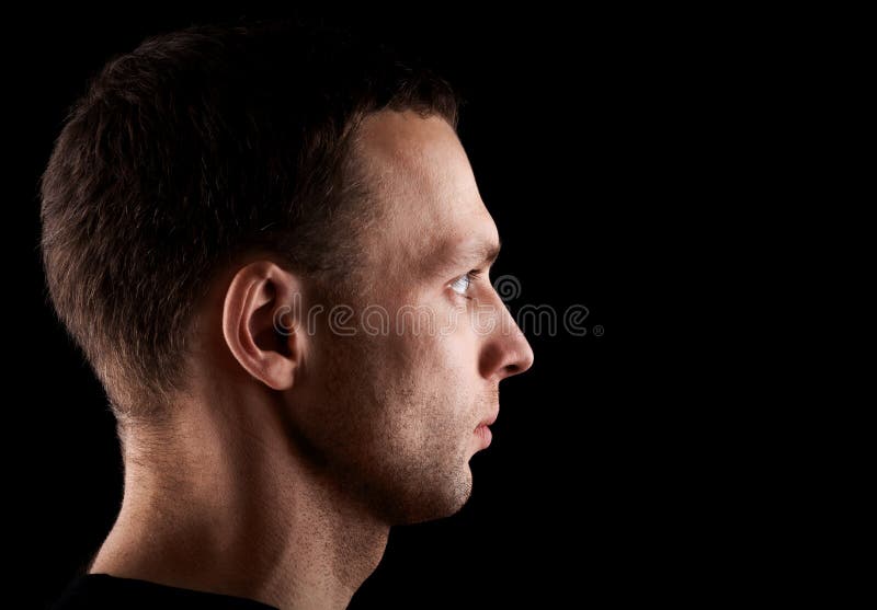 Profile portrait young caucasian man 29406898