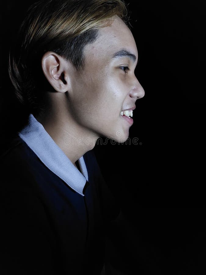 Smiling asian man side profile asian person philippines 224983432