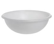 30 qt White Plastic Mixing Bowl - 23 3/4Dia x 8 1/2H