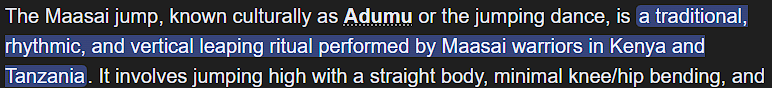 Maasai jump