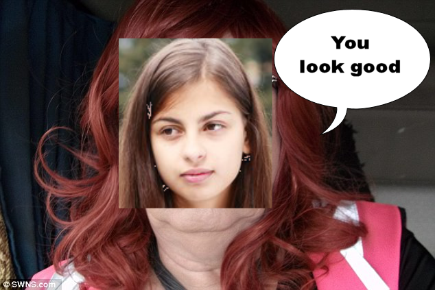 Creep hiding behind cute girl images on com